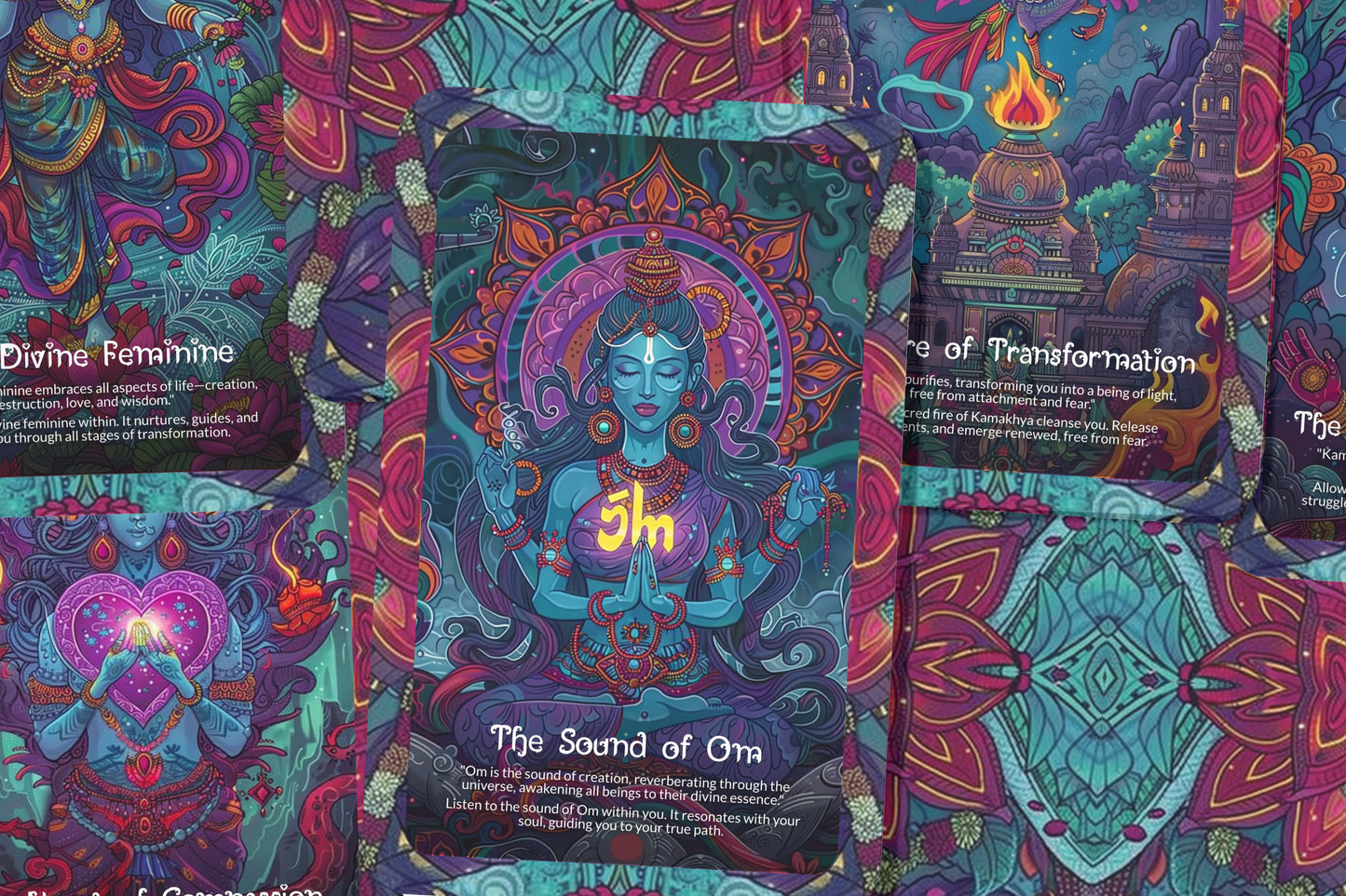 Kamakhya Oracle Cards – 22 Cards Goddess Energy Deck for Feminine Power & Sacred Rituals