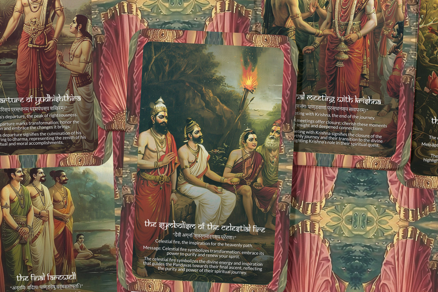 Svargarohana Parva Oracle Cards - 22 Cards - Ascending to the heavens and the final attainment of spiritual liberation.