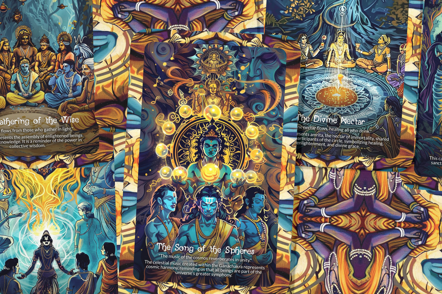 Ganachakra (Mystic Circle) Oracle Cards - 22 Oracle Cards - Unlocking the mystical and spiritual energies of the sacred circle.