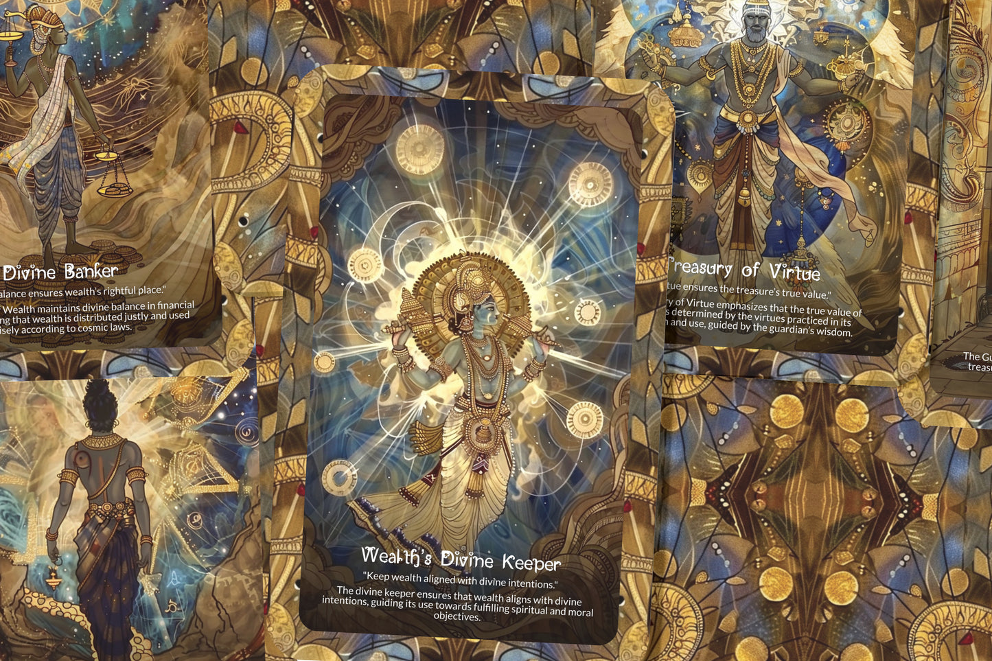 The Enigma of Guardian of Wealth Oracle Cards - 22 Oracle Cards - Discovering the mysteries and blessings of the divine guardian of wealth.