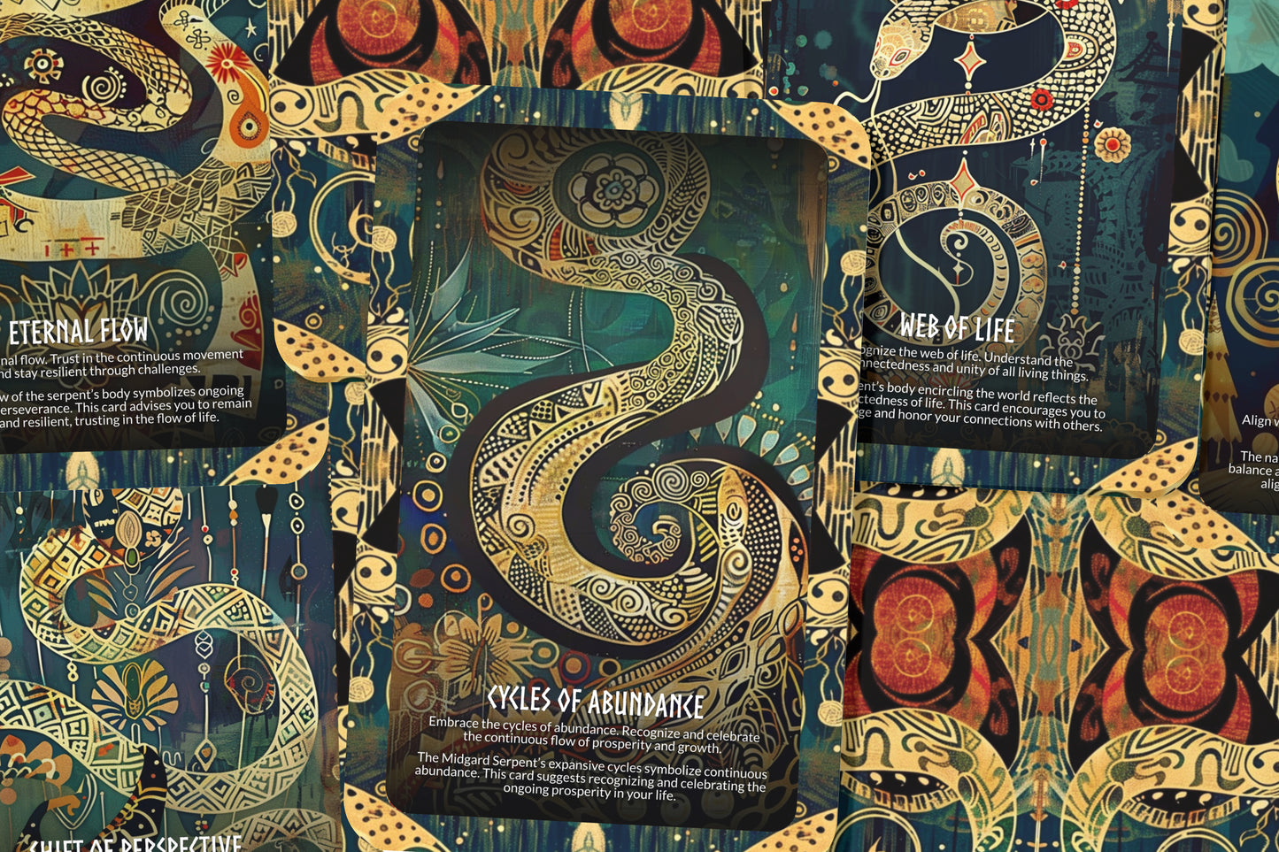 Midgard Serpent's Eye - Cycles of the World Oracle Deck Cards - Understanding the eternal cycles of life and nature