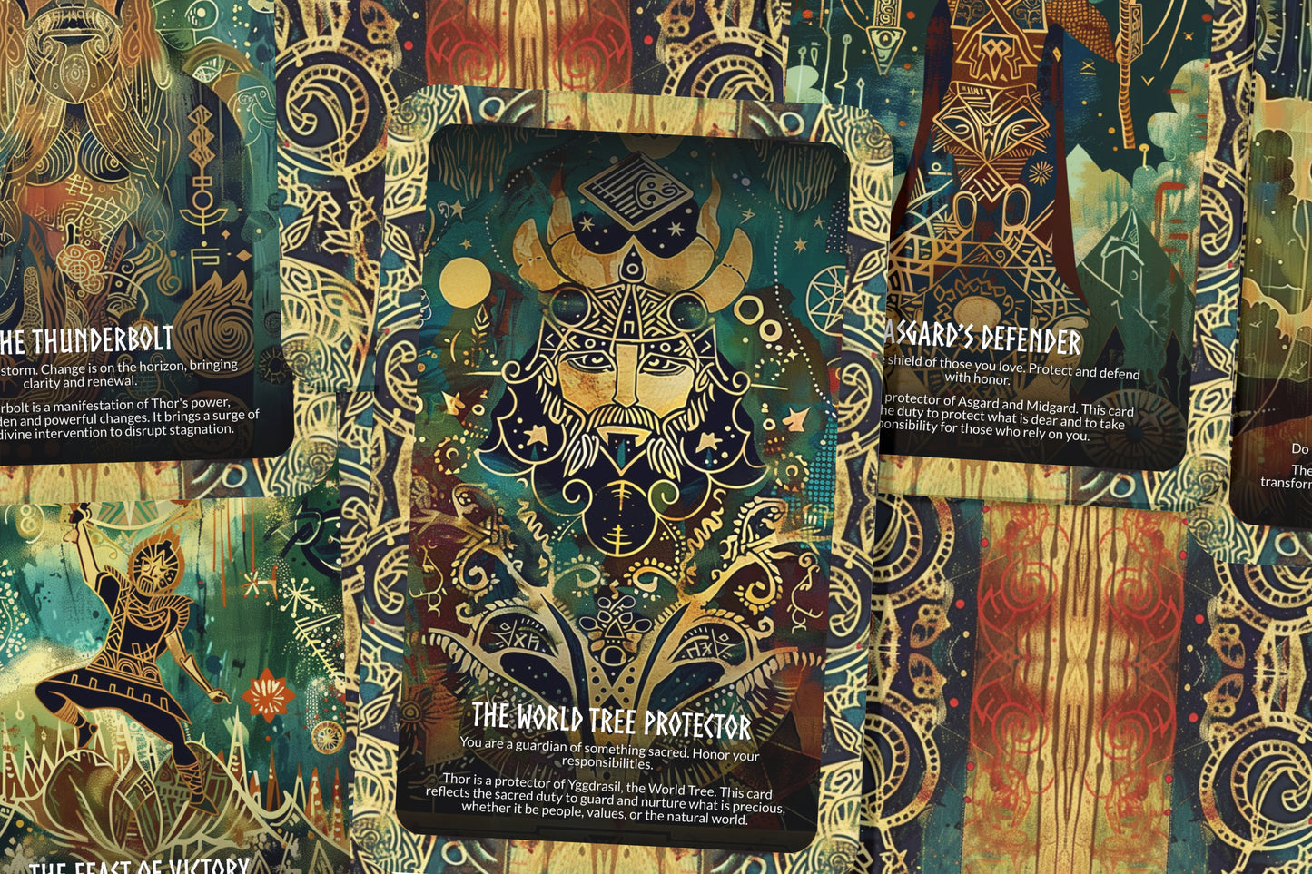 Thor - Thunder's Strength Oracle Deck Cards - Harnessing the formidable power of thunder and resilience