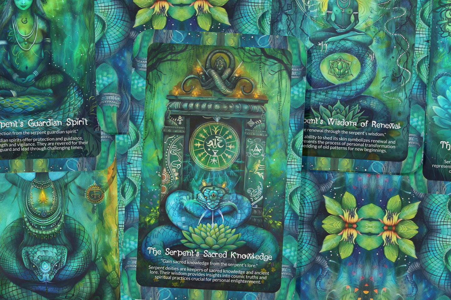 Serpent Wisdom Oracle Cards - 22 Oracle Cards - Tapping into the ancient wisdom of the serpent for transformation and healing.