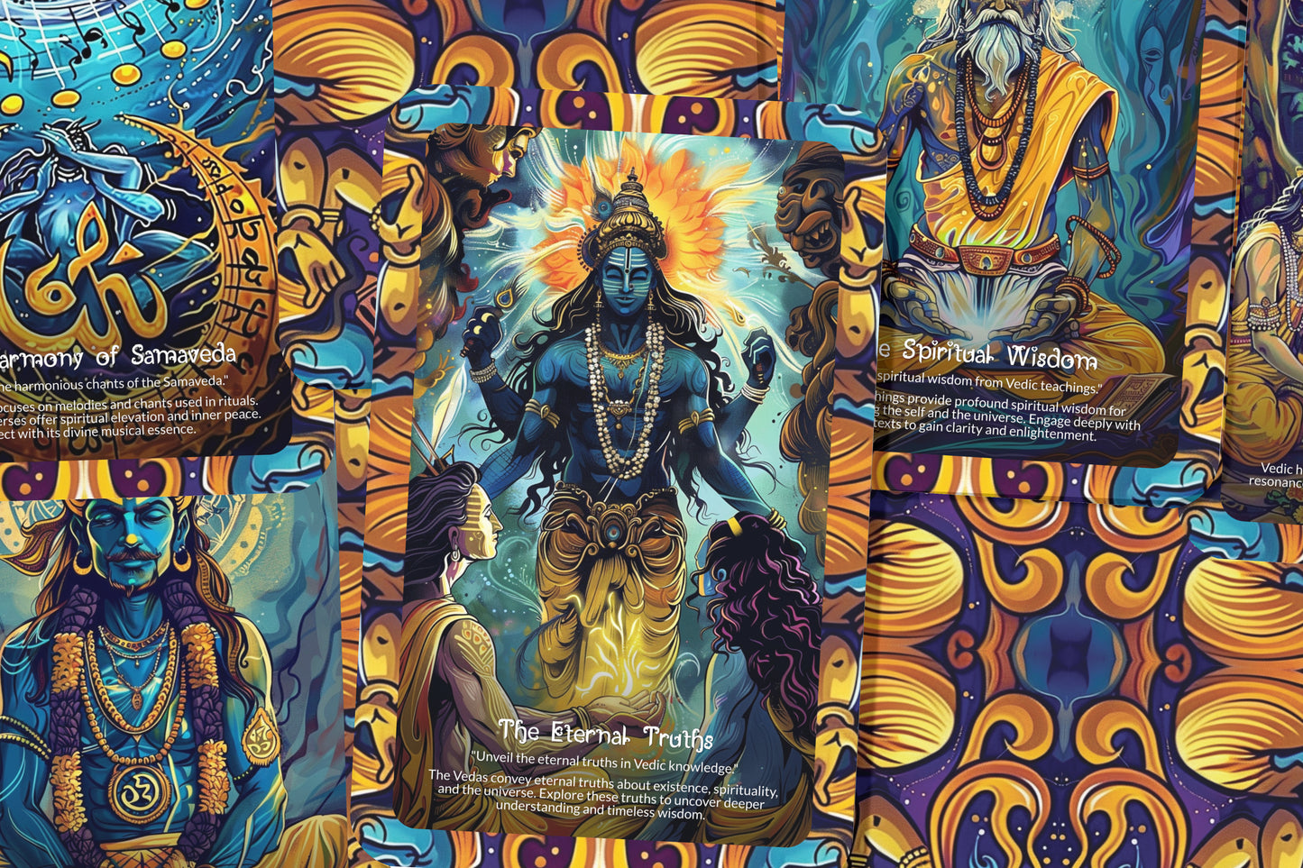 The Sacred Knowledge of the Vedas Oracle Cards - 22 Oracle Cards - Revealing the ancient wisdom and sacred knowledge contained within the Vedas.