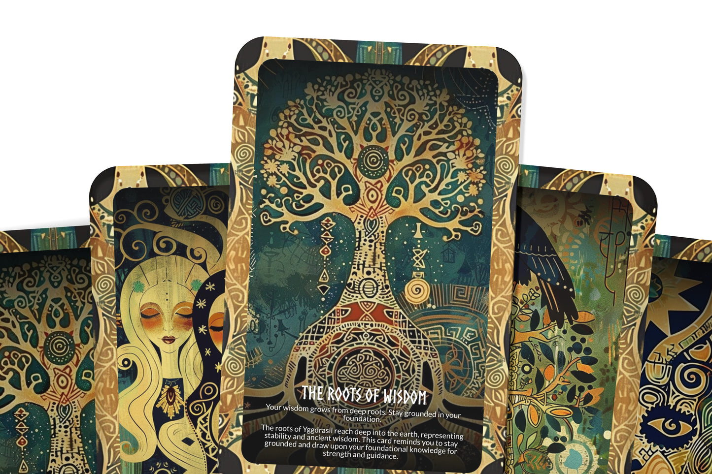 Yggdrasil - Tree of Realms Oracle Deck Cards - Connecting the spiritual dimensions and fostering universal understanding