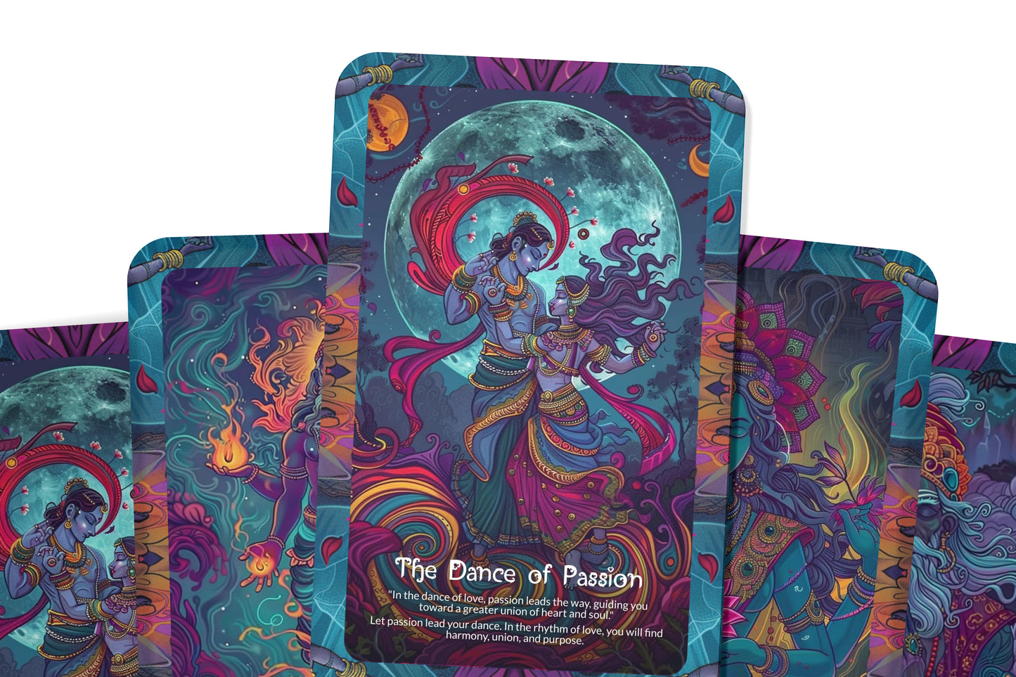 Kamadeva's Desire Oracle Cards – 22 Cards Love & Passion Deck for Attraction & Relationship Guidance