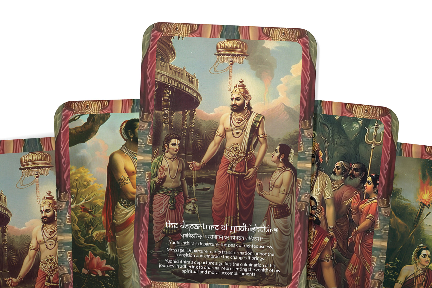 Svargarohana Parva Oracle Cards - 22 Cards - Ascending to the heavens and the final attainment of spiritual liberation.