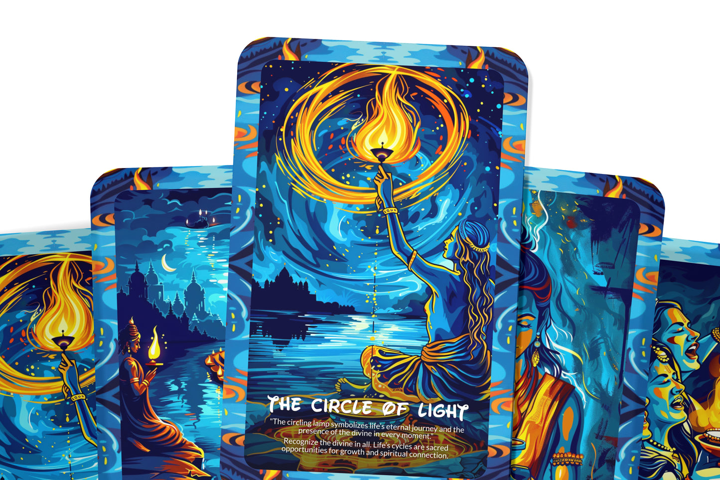 Divine Aarti Oracle Cards – 22 Cards Hindu Ritual Deck for Devotional Practices & Spiritual Connection