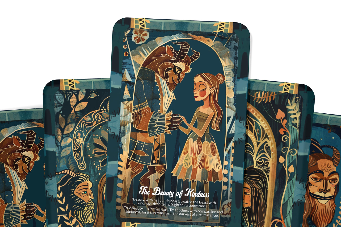 Beauty and the Beast - 22 Oracle Cards - Embrace Transformation Through Love and Courage