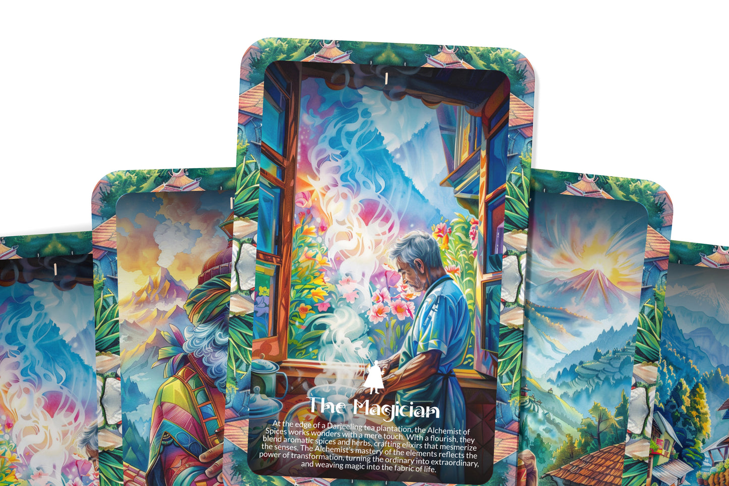 The Darjeeling Divination Tarot - 22 Major Arcana - A unique spiritual journey - Brewing wisdom and insight from the serene hills of Darjeeling.