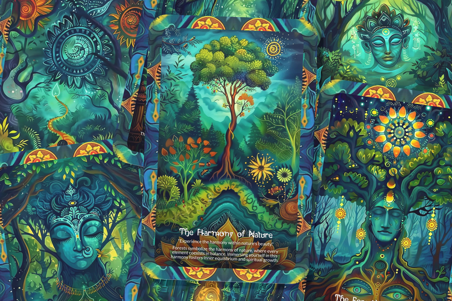 The Noble Path of Forest Beauty Oracle Cards - 22 Oracle Cards - Discovering the beauty and wisdom of the forest as a guide on the noble path.