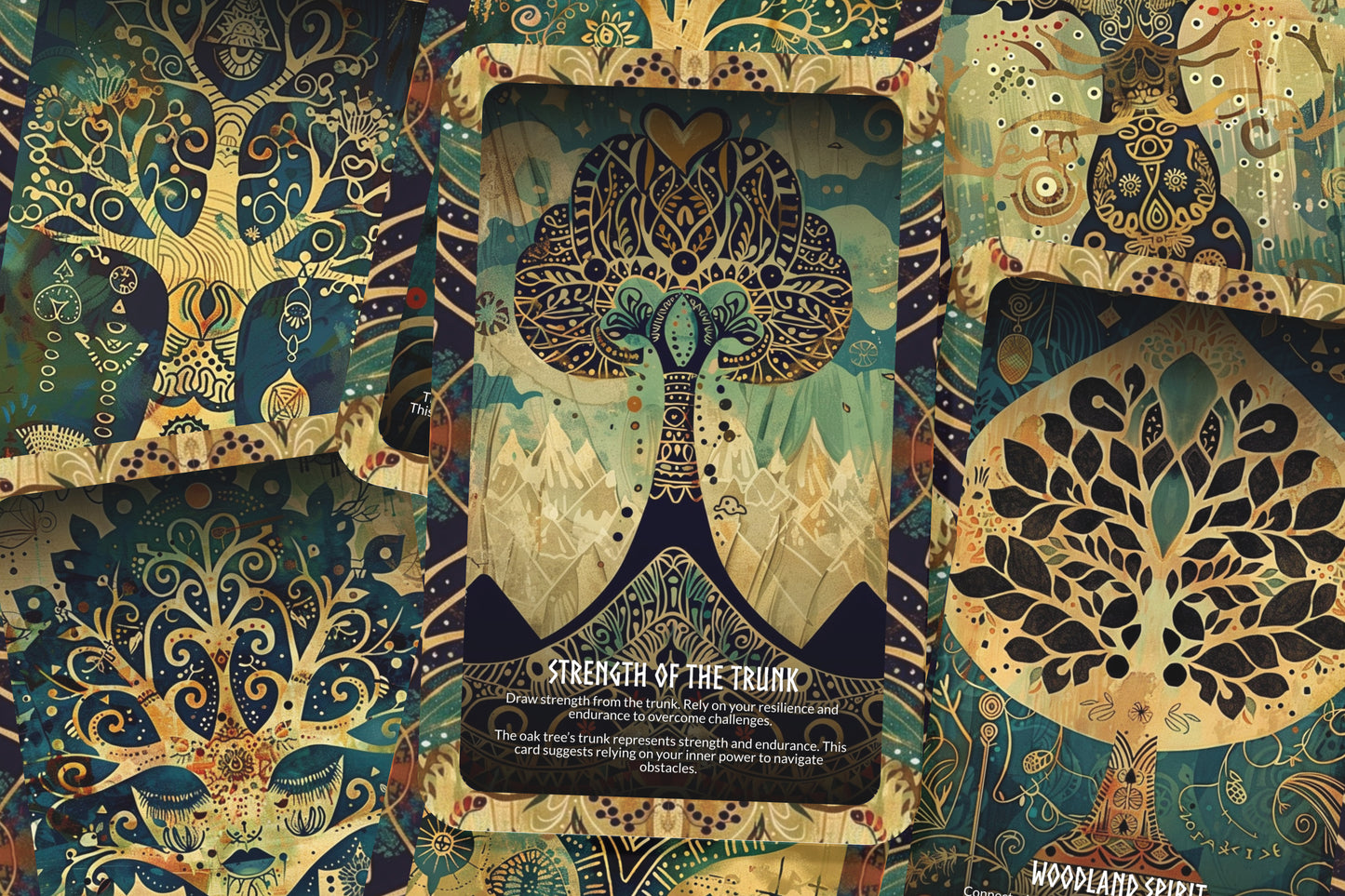 Oak Tree - Pillar of Strength Oracle Deck Cards - Embodying the enduring strength and stability of the oak