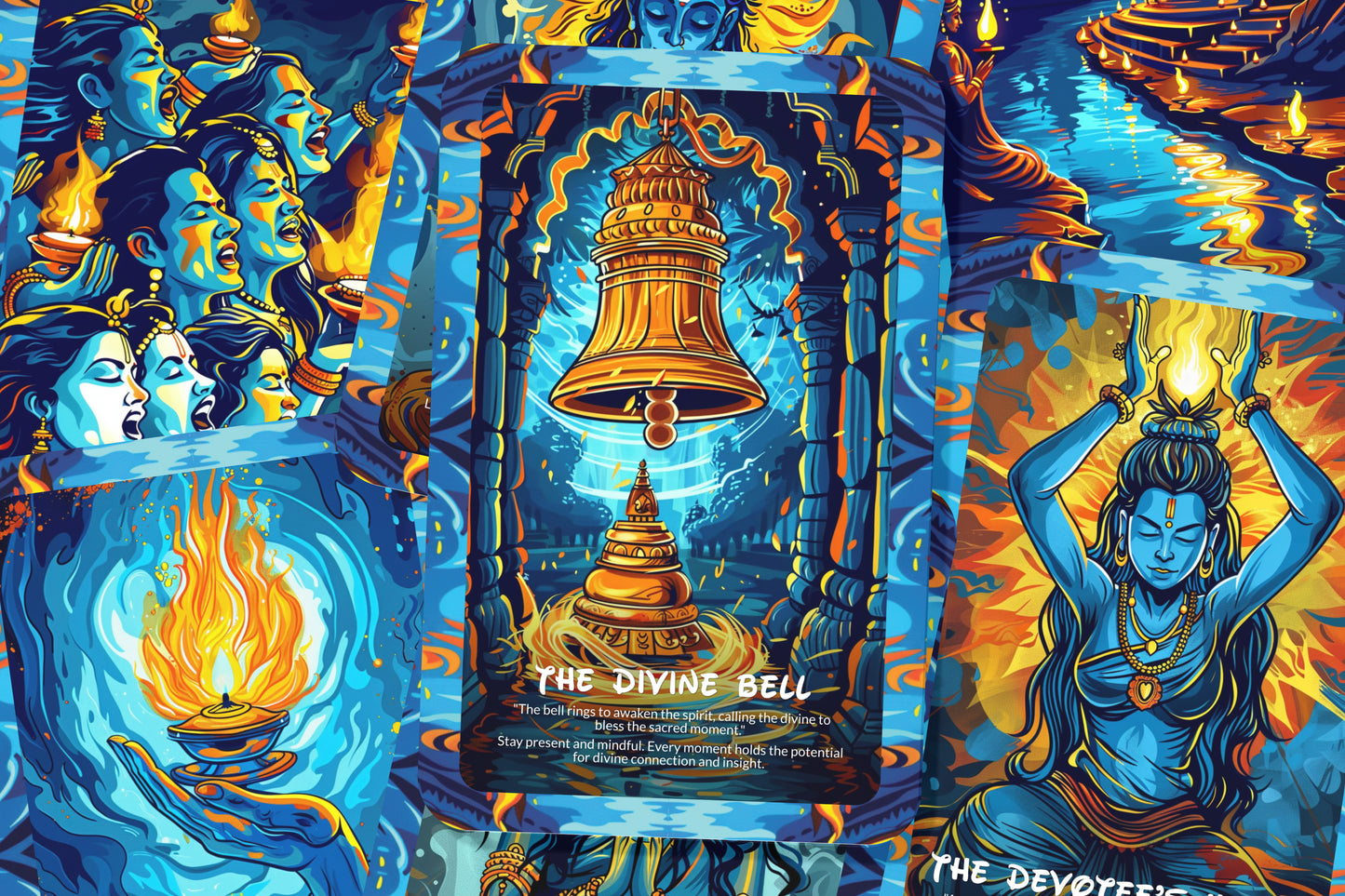 Divine Aarti Oracle Cards – 22 Cards Hindu Ritual Deck for Devotional Practices & Spiritual Connection