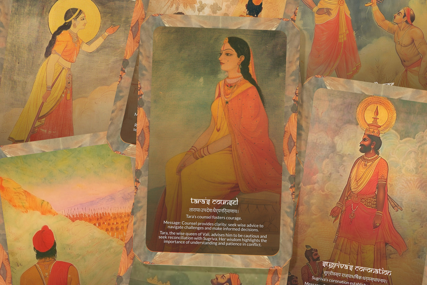 Kiṣkindhā Kāṇḍa Oracle Cards - 22 Cards - Uniting with Hanuman and Sugriva in a quest for loyalty, courage, and alliance.