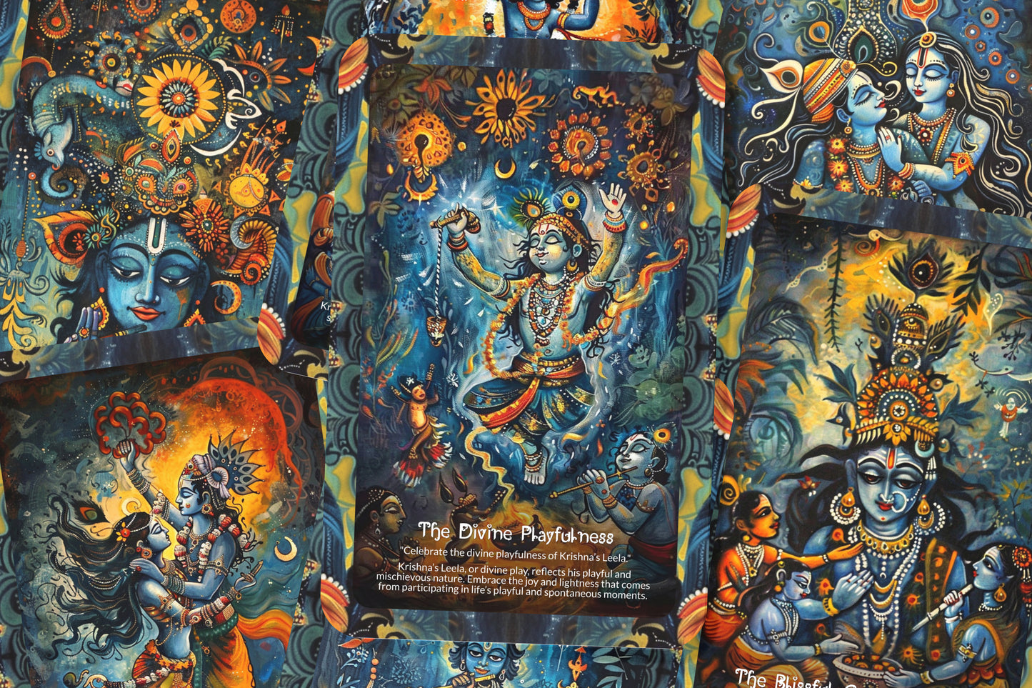 The Eternal Joy of Krishna’s Leela Oracle Cards - 22 Oracle Cards - Embracing the playful and joyous nature of Krishna’s divine Leela.