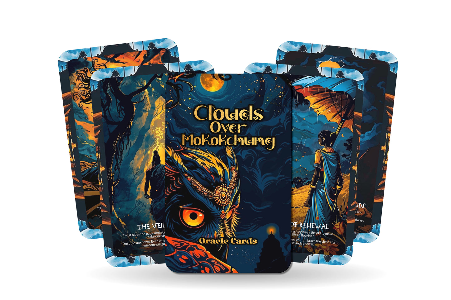 Clouds Over Mokokchung Oracle Cards – 22 Cards Indigenous Wisdom Deck for Clarity & Healing Energy