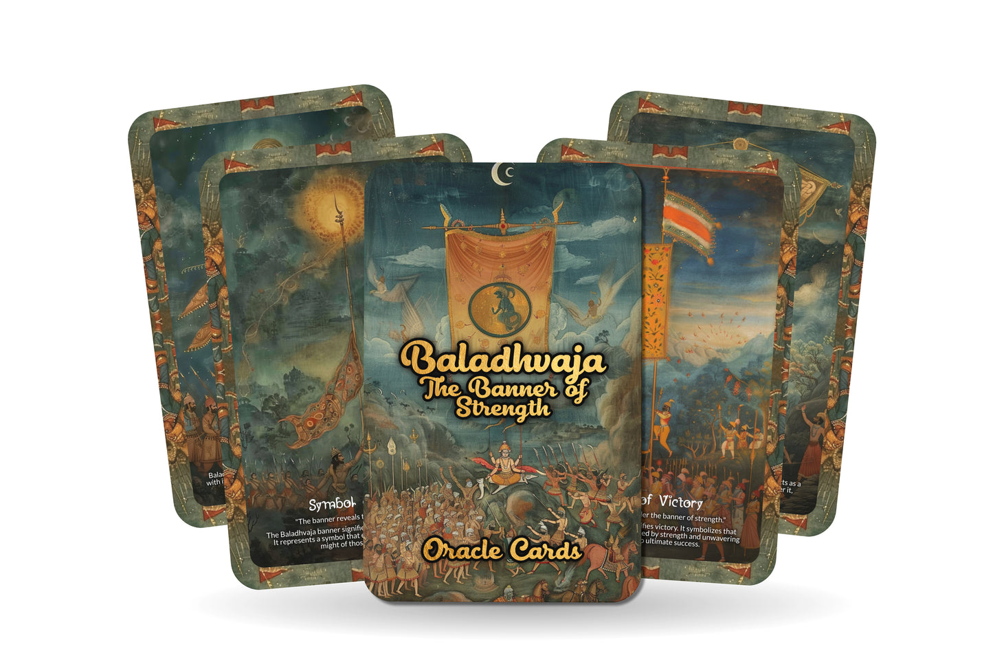 Baladhvaja (The Banner of Strength) Oracle Cards - 22 Oracle Cards - Empowering the soul with strength and resilience for life's challenges.