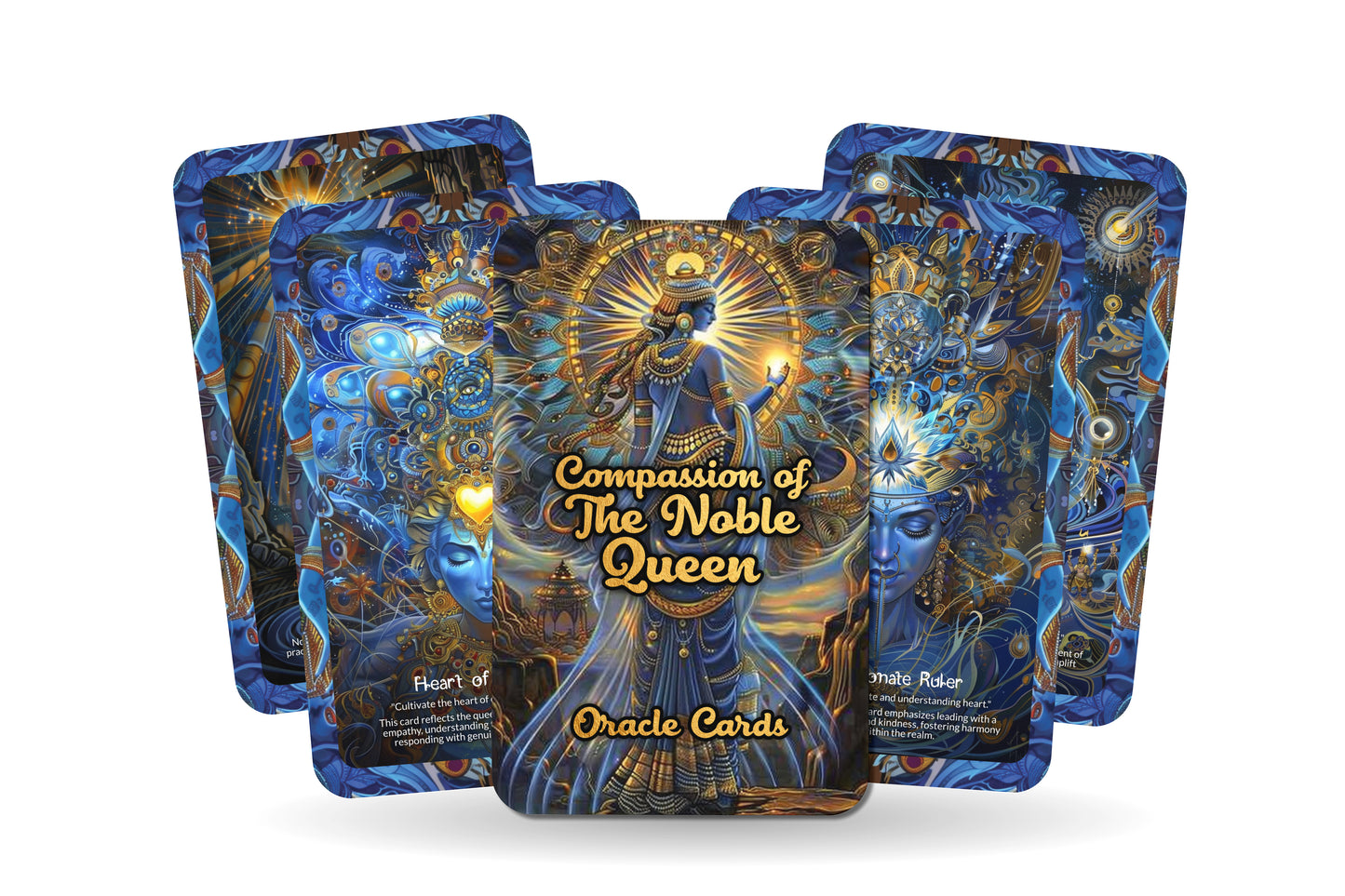 Compassion of The Noble Queen Oracle Cards - 22 Oracle Cards - Inspiring compassion and grace through the wisdom of ancient queens.