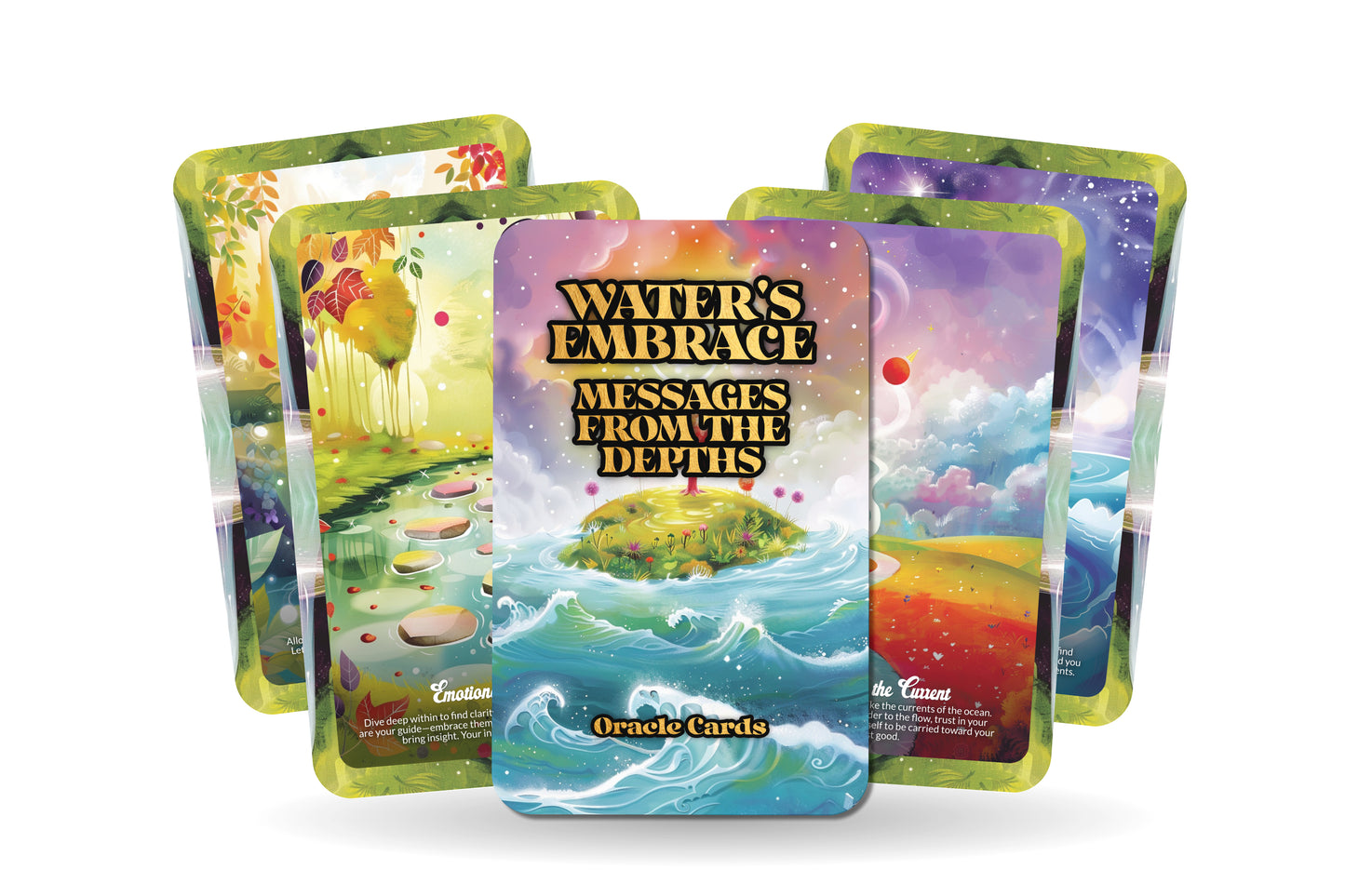 Water's Embrace Oracle – Messages From the Depths - 22 Oracle Cards - Dive Into Emotion and Inner Clarity