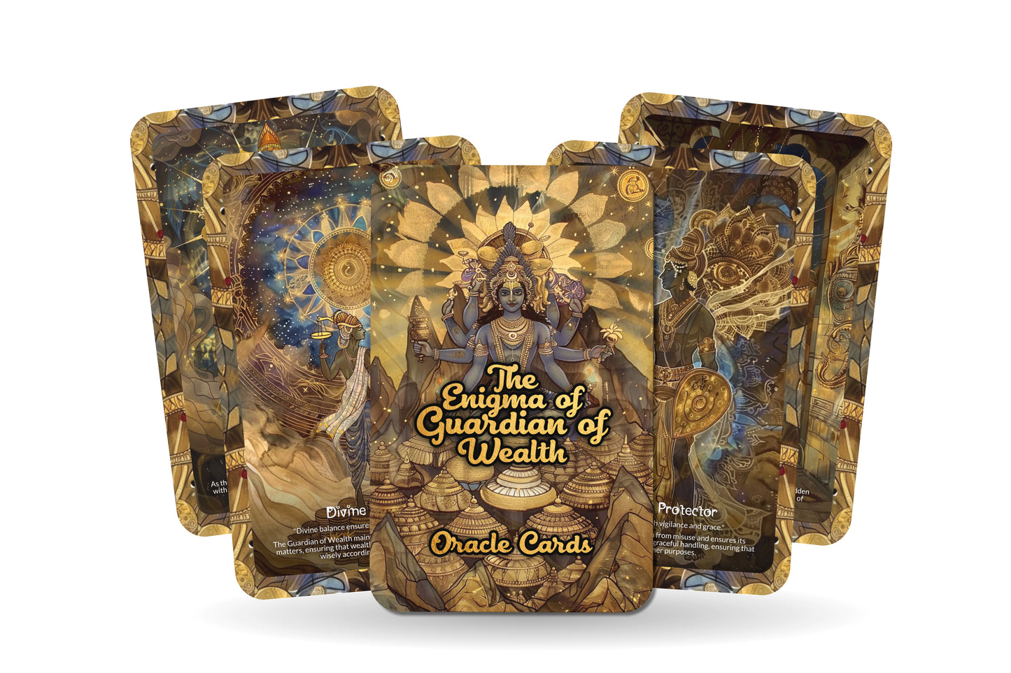 The Enigma of Guardian of Wealth Oracle Cards - 22 Oracle Cards - Discovering the mysteries and blessings of the divine guardian of wealth.