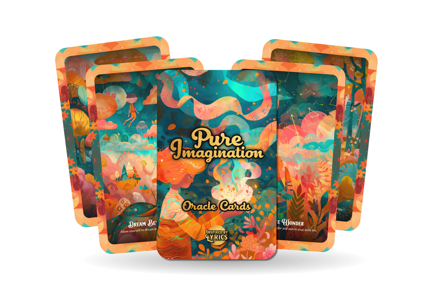 Pure Imagination - Oracle Cards - A unique spiritual journey - Inspired by Lyrics - Mindfulness cards