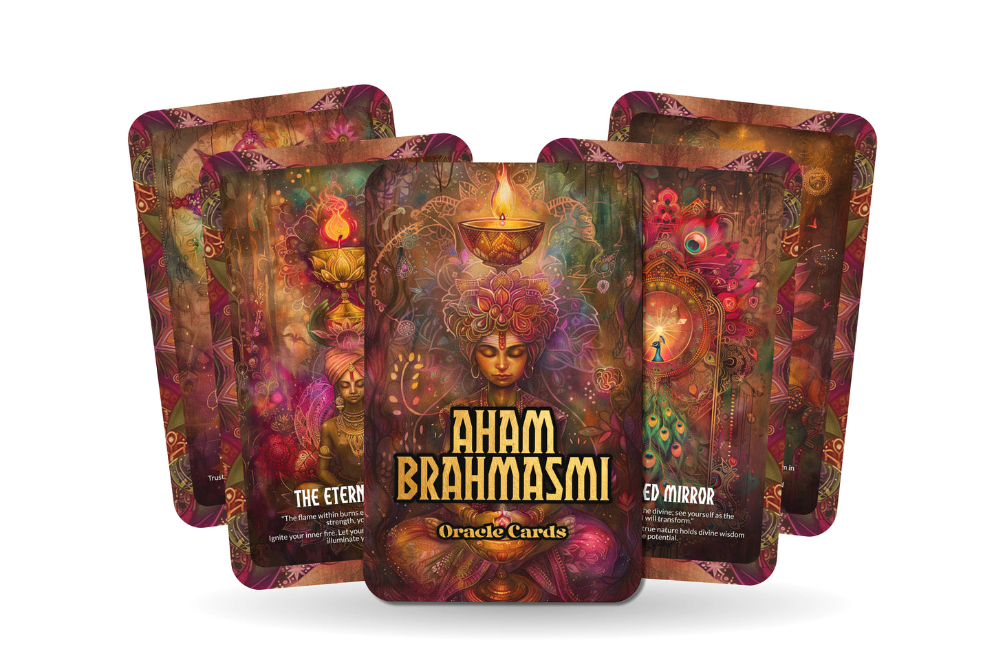 Aham Brahmasmi Oracle Cards – 22 Cards Spiritual Awakening Deck for Self-Realization & Divine Connection