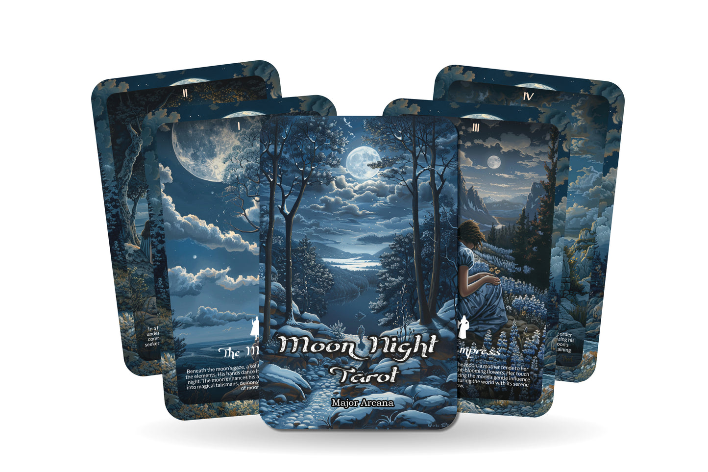 Moon Night Tarot - Major Arcana - A unique spiritual journey - Illuminating the soul under the mystical glow of the moon.