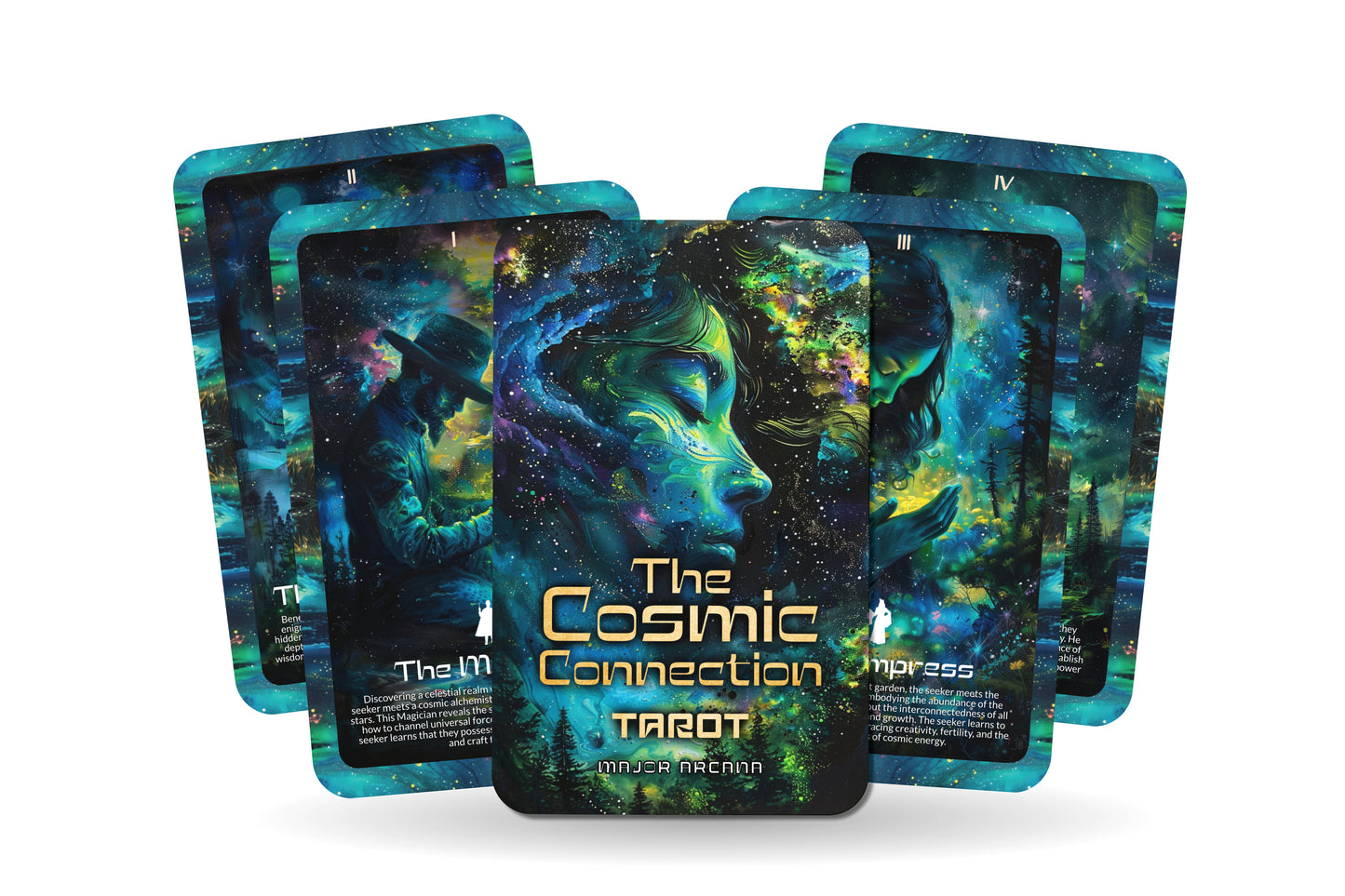 The Cosmic Connection Tarot - 22 Major Arcana - A unique spiritual journey - Bridging the earthly and celestial realms with universal bonds.