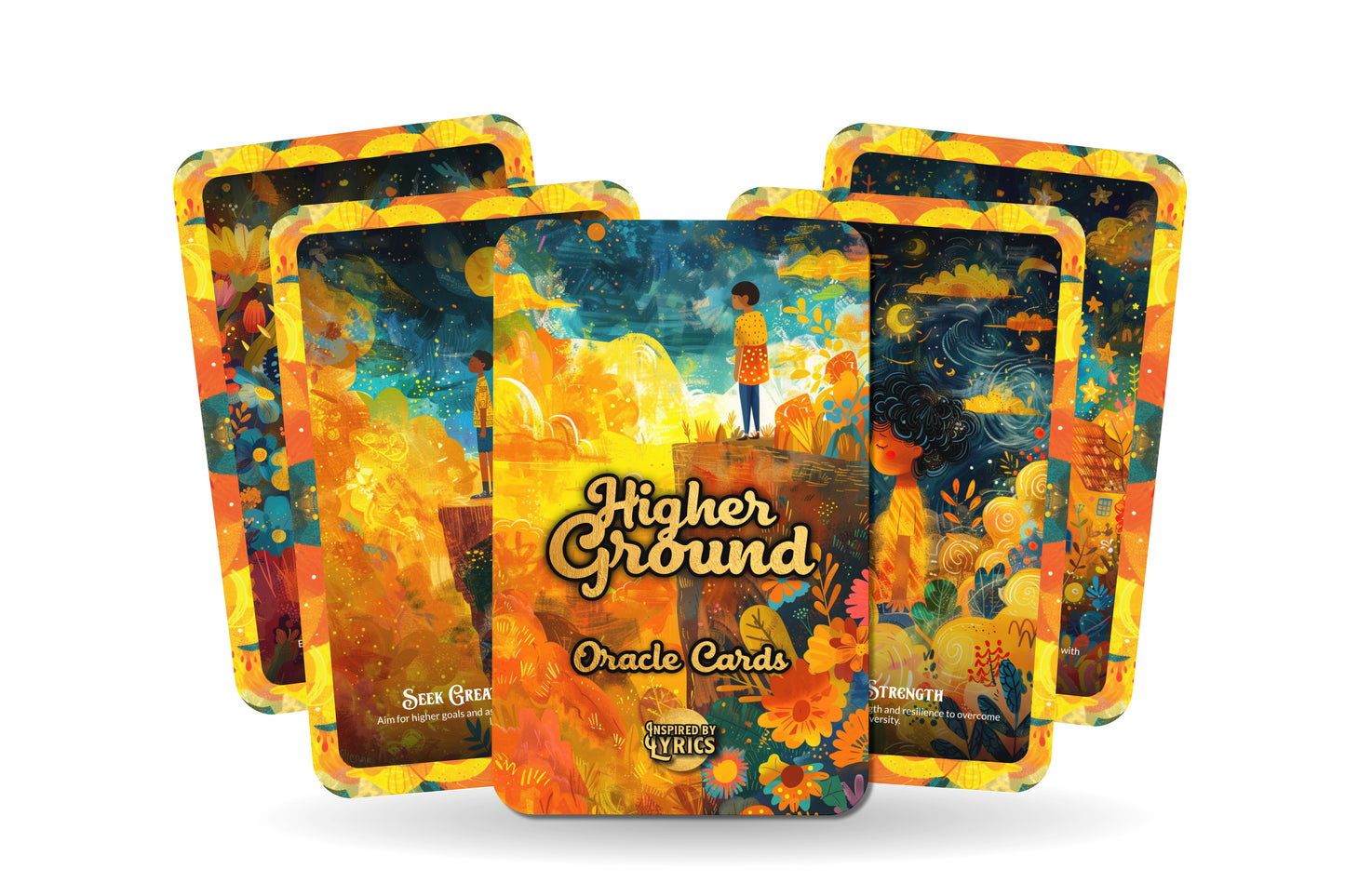 Higher Ground Oracle Cards - A unique spiritual journey - Inspired by Lyrics - Mindfulness cards