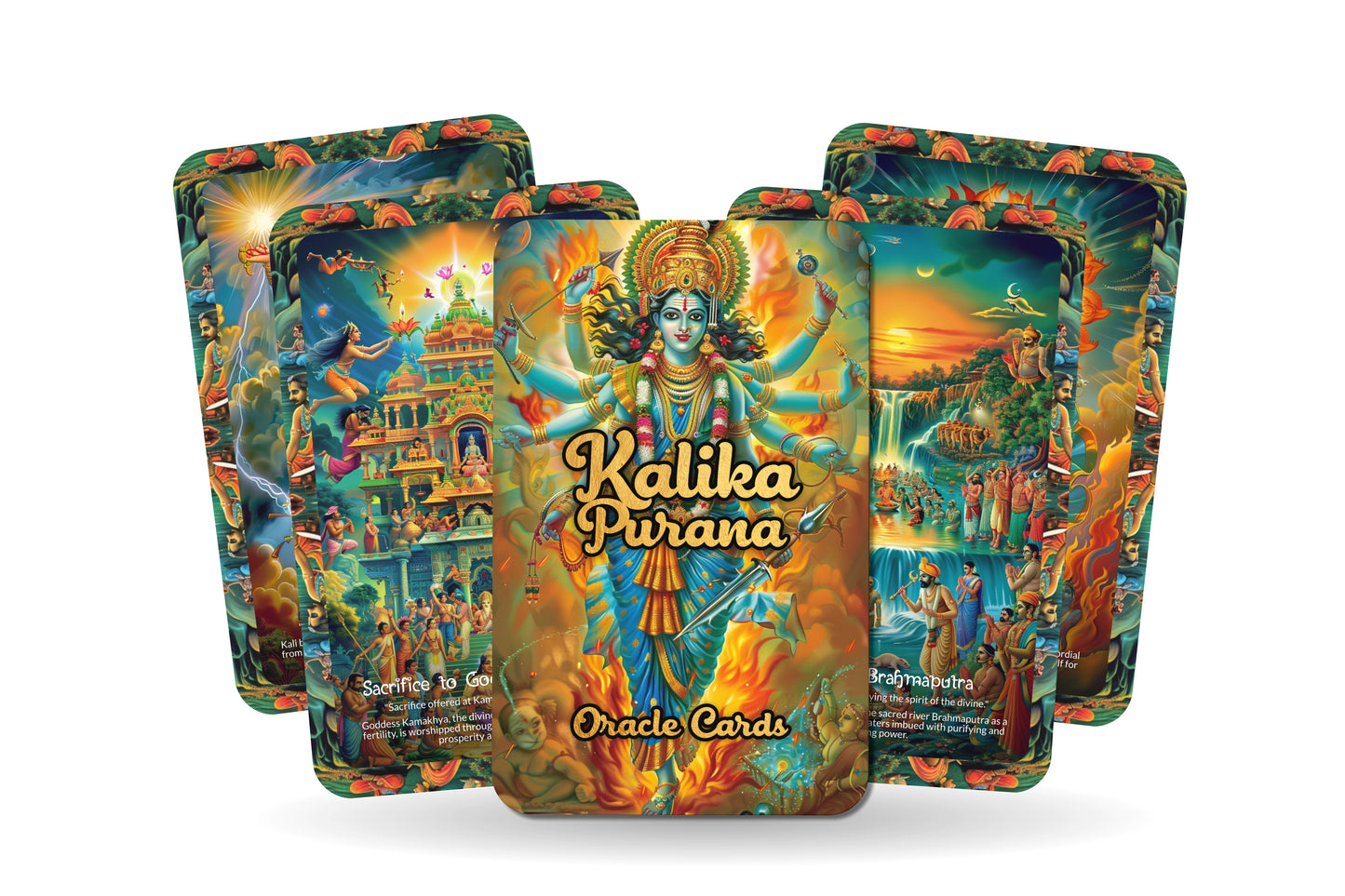 Kalika Purana Oracle Cards - 22 Oracle Cards - Delving into the fierce and protective energies of Goddess Kali through ancient texts.