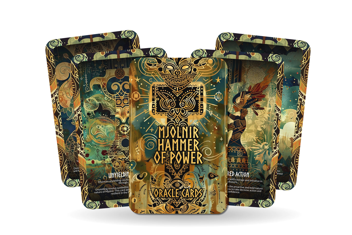 Mjolnir - Hammer of Power Oracle Deck Cards - Harnessing the formidable power and protection of Thor's hammer