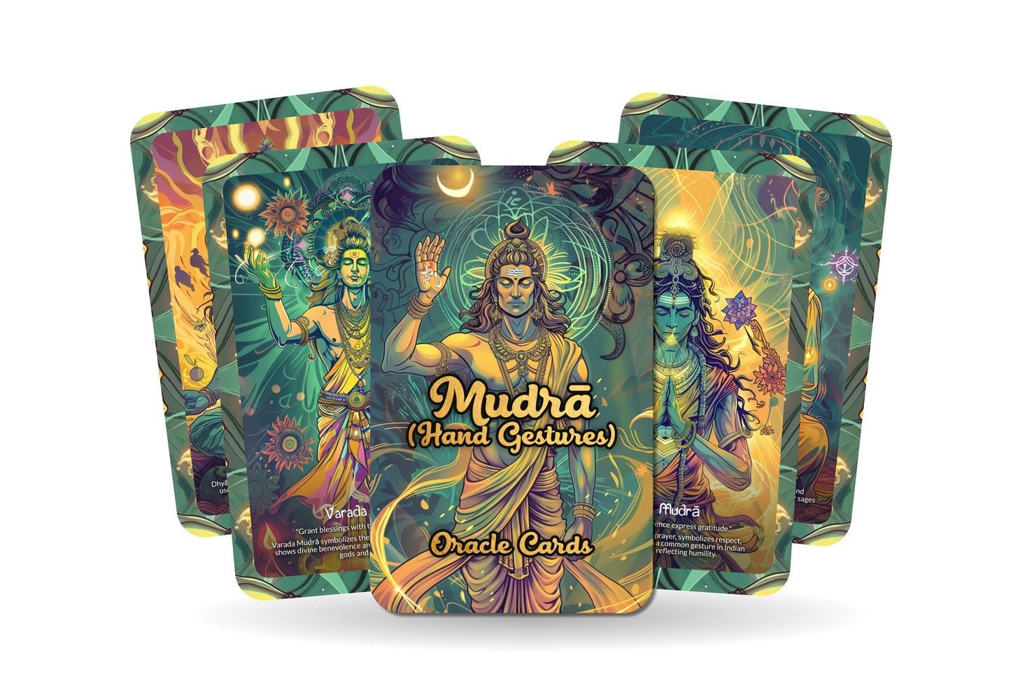 Mudrā (Hand Gestures) Oracle Cards - 22 Oracle Cards - Exploring the sacred hand gestures that unlock spiritual power and grace.