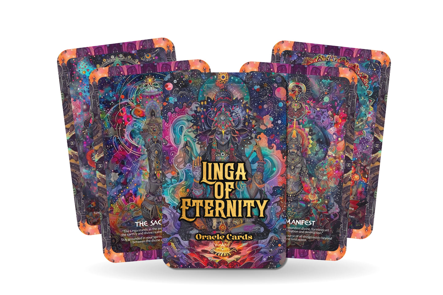 Linga of Eternity Oracle Cards – 22 Cards Shiva Energy Deck for Divine Transformation & Spiritual Awakening