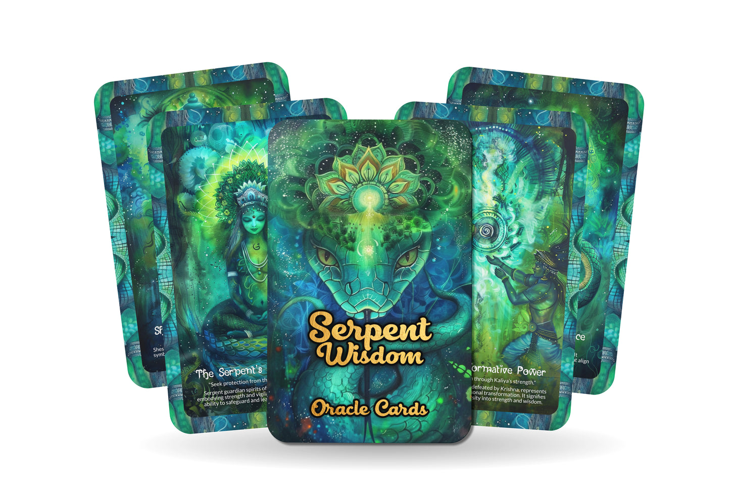 Serpent Wisdom Oracle Cards - 22 Oracle Cards - Tapping into the ancient wisdom of the serpent for transformation and healing.