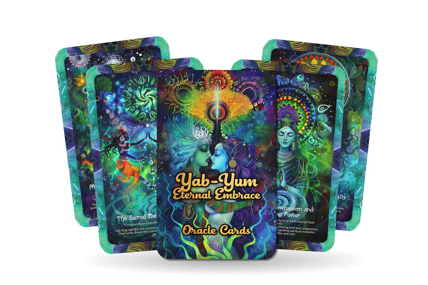 Yab-Yum (Eternal Embrace) Oracle Cards - 22 Oracle Cards - Embodying the sacred union and balance of masculine and feminine energies.