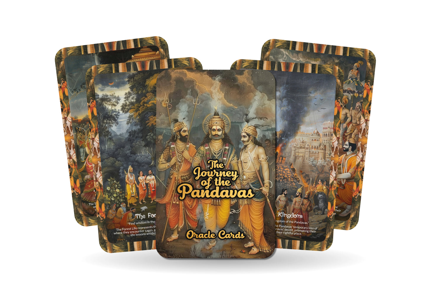 The Journey of the Pandavas Oracle Cards - 22 Oracle Cards - Following the spiritual journey and challenges faced by the Pandavas.