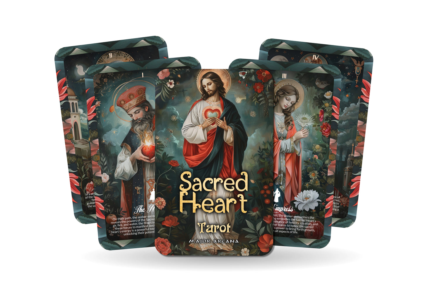 The Sacred Heart Tarot - 22 Major Arcana - A unique spiritual journey - Delving into the depths of divine love and compassion.