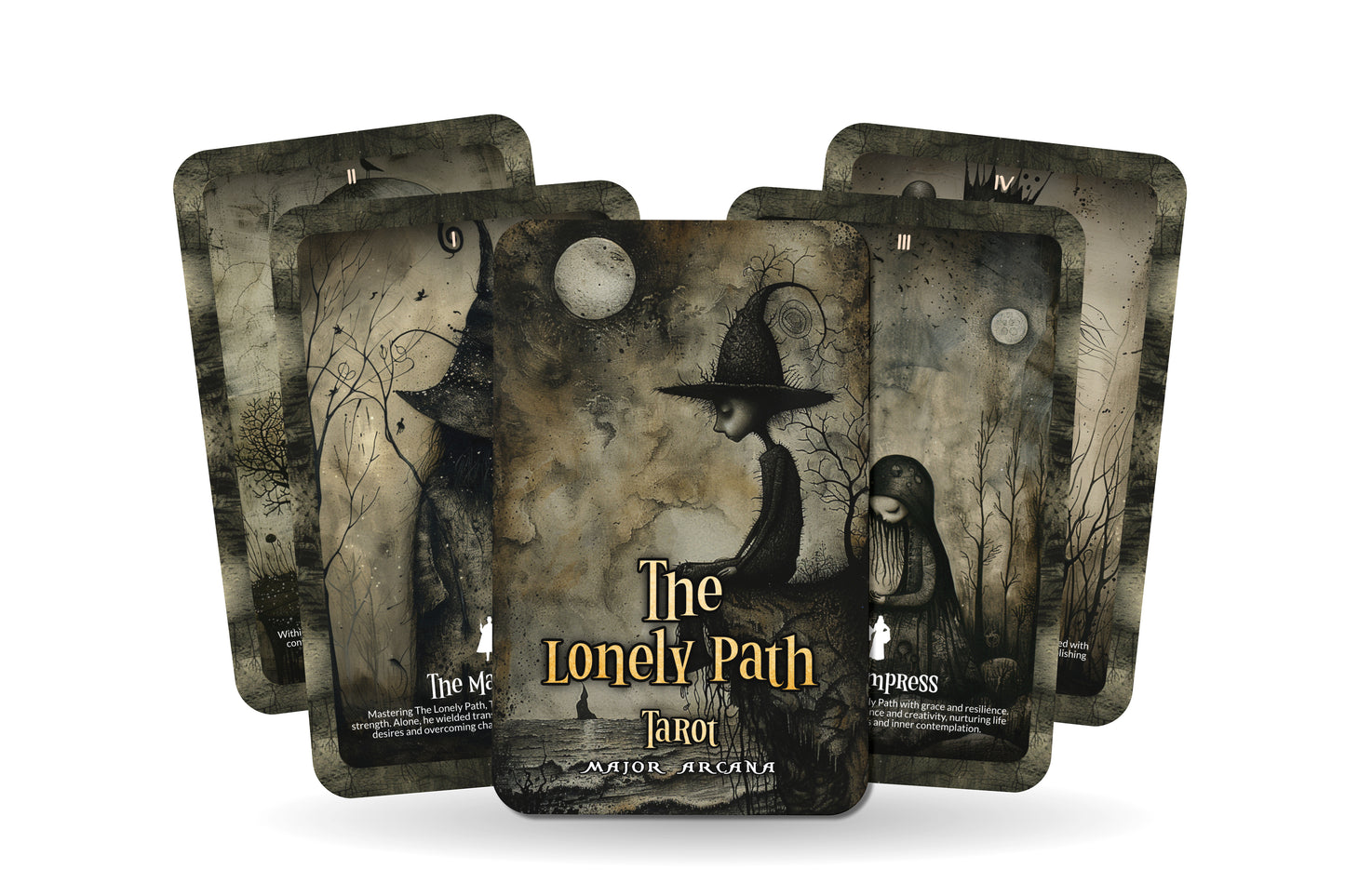 The Lonely Path Tarot - 22 Major Arcana - A unique spiritual journey - Walking the solitary road to self-discovery and enlightenment.