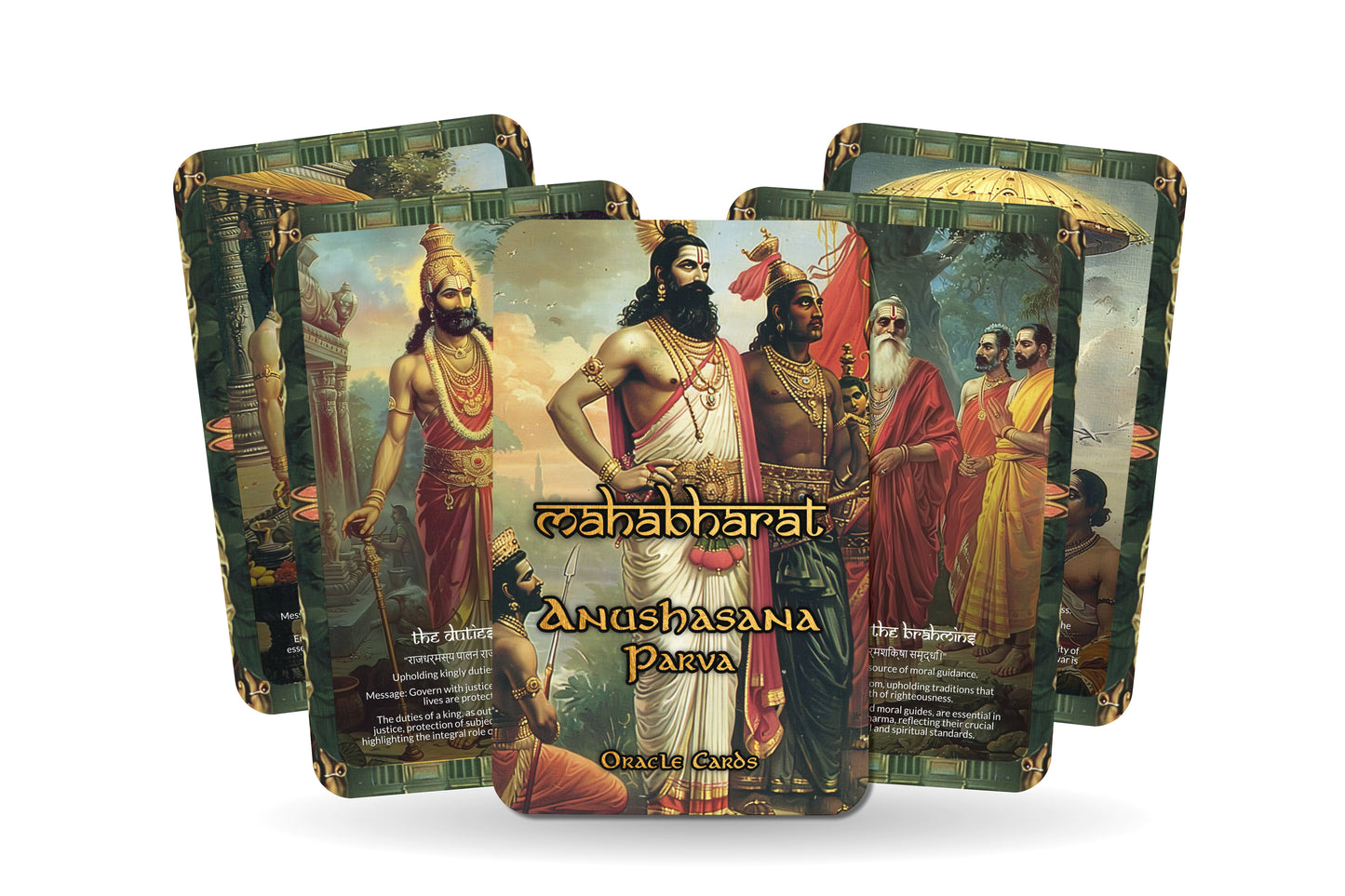 Anushasana Parva Oracle Cards - 22 Cards - Gaining wisdom on duty, discipline, and righteousness through the teachings of Bhishma.