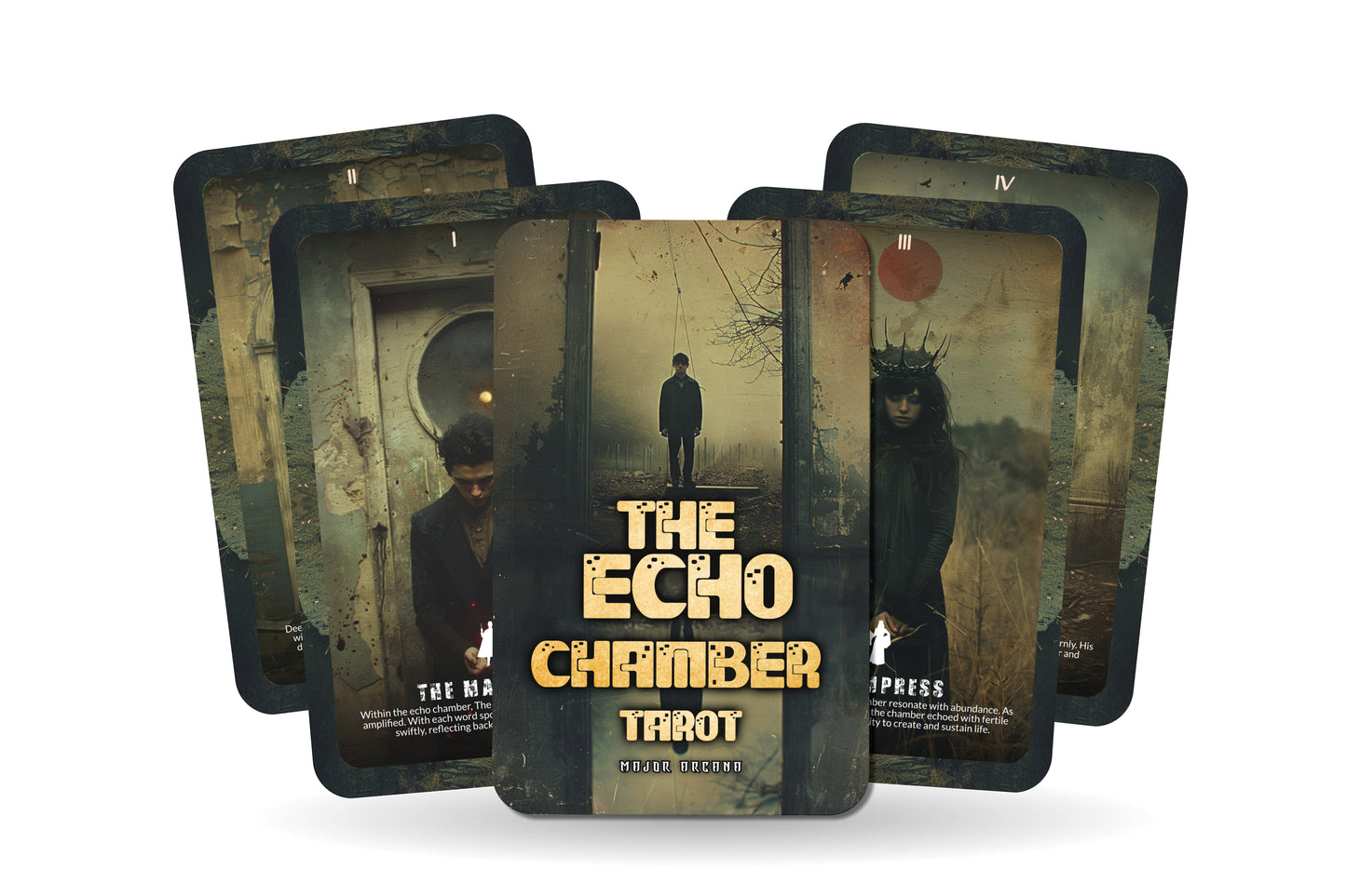 The Echo Chamber Tarot - 22 Major Arcana - A unique spiritual journey - Reflecting on inner voices and resonating with deep truths.