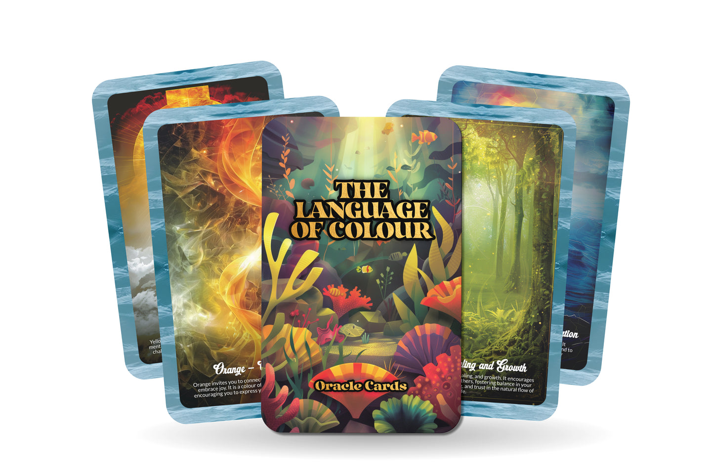 The Language of Colour Oracle - 22 Oracle Cards - Align With Vibrational Healing and Energy