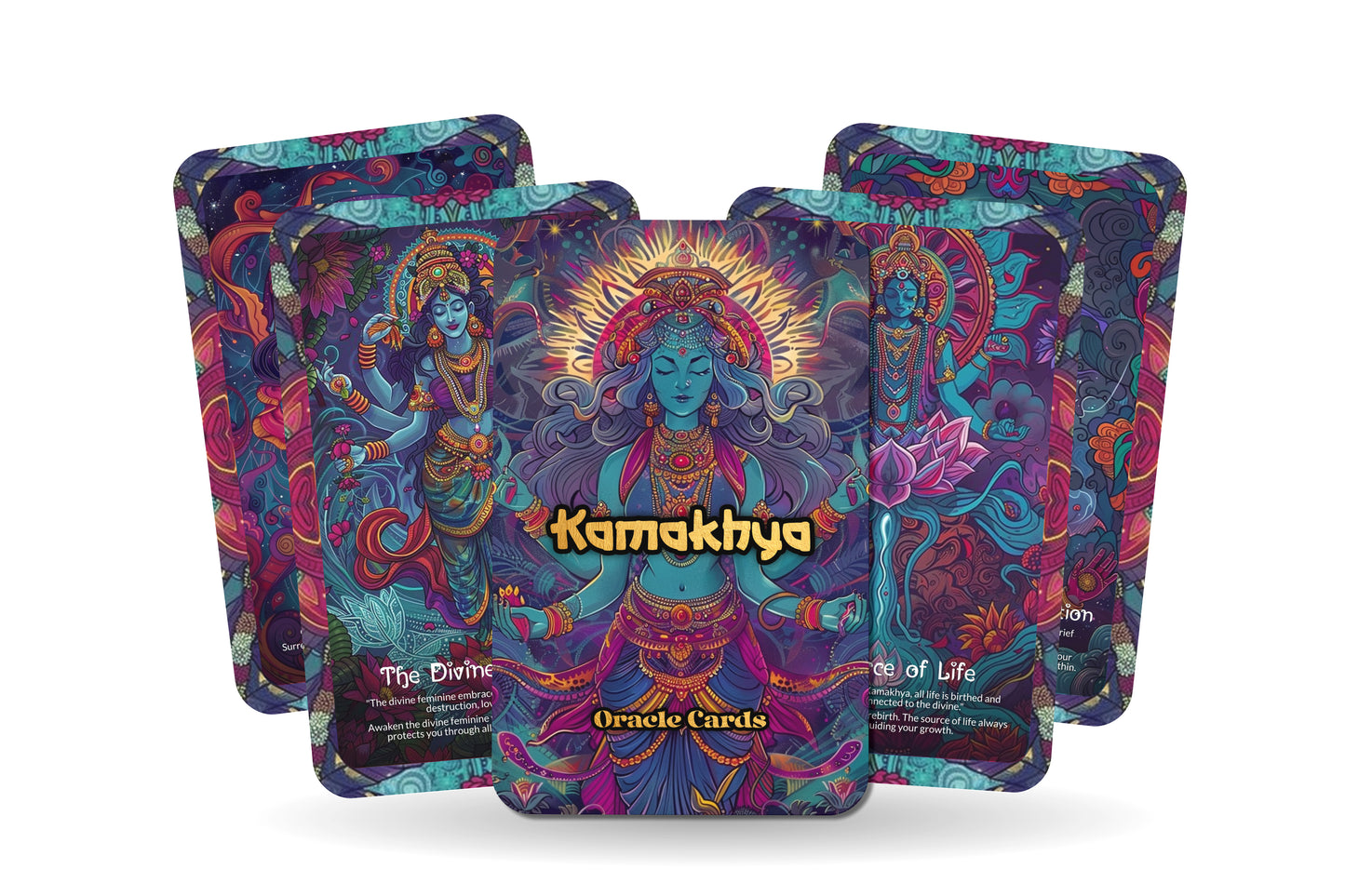 Kamakhya Oracle Cards – 22 Cards Goddess Energy Deck for Feminine Power & Sacred Rituals