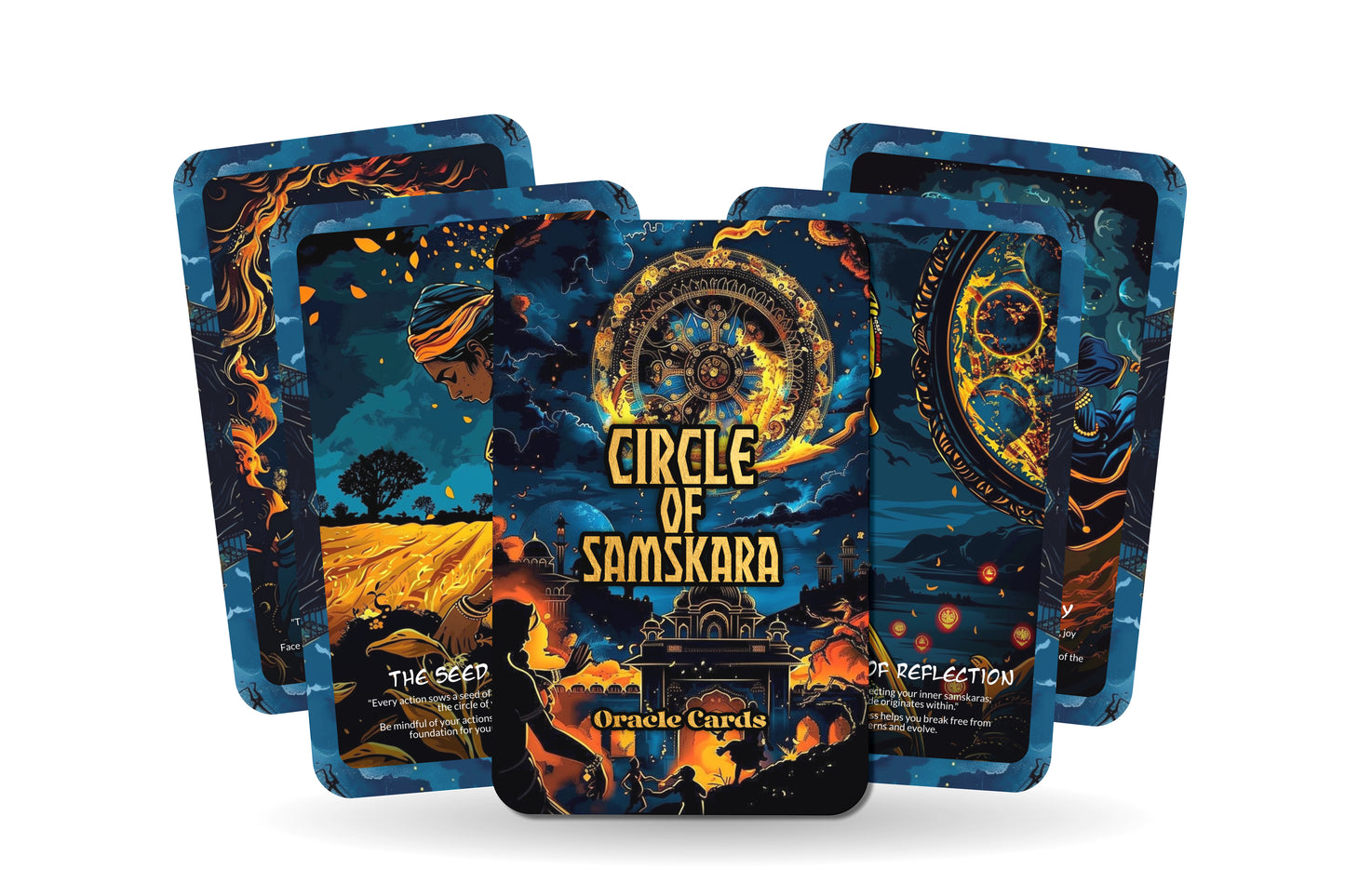 Circle of Samskara Oracle Cards – 22 Cards Karma & Destiny Deck for Spiritual Evolution