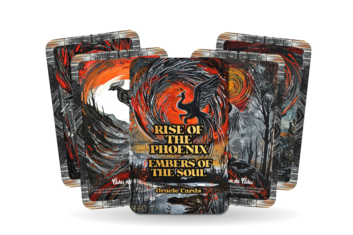 Rise of the Phoenix Oracle – Embers of the Soul - 22 Oracle Cards - Rebirth Through Fire and Renewal