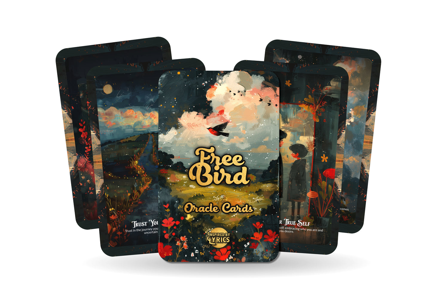 Free Bird Oracle Cards - A unique spiritual journey - Inspired by Lyrics - Mindfulness cards