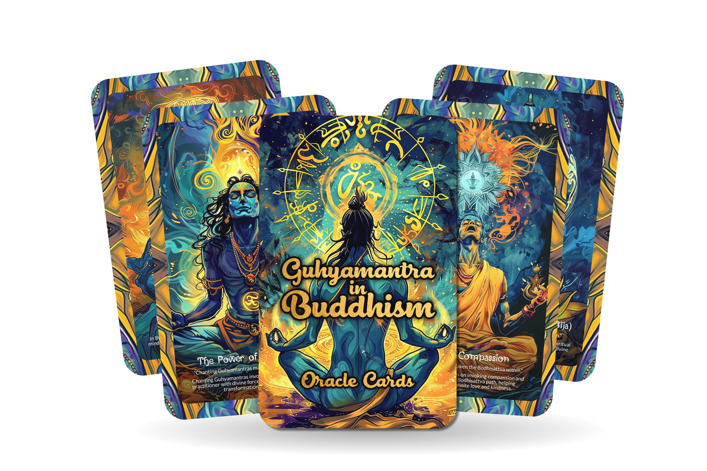 Guhyamantra in Buddhism Oracle Cards - 22 Oracle Cards - Discovering the hidden mantras that unlock deep spiritual truths in Buddhism.