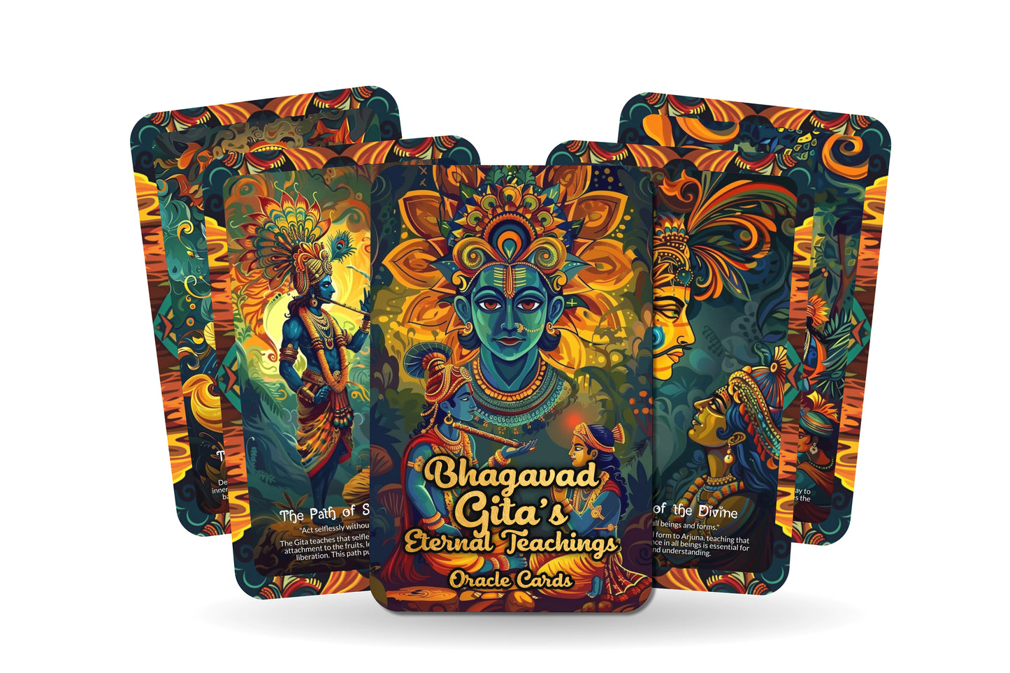 Bhagavad Gita’s Eternal Teachings Oracle Cards - 22 Oracle Cards - Revealing the timeless wisdom of the Bhagavad Gita