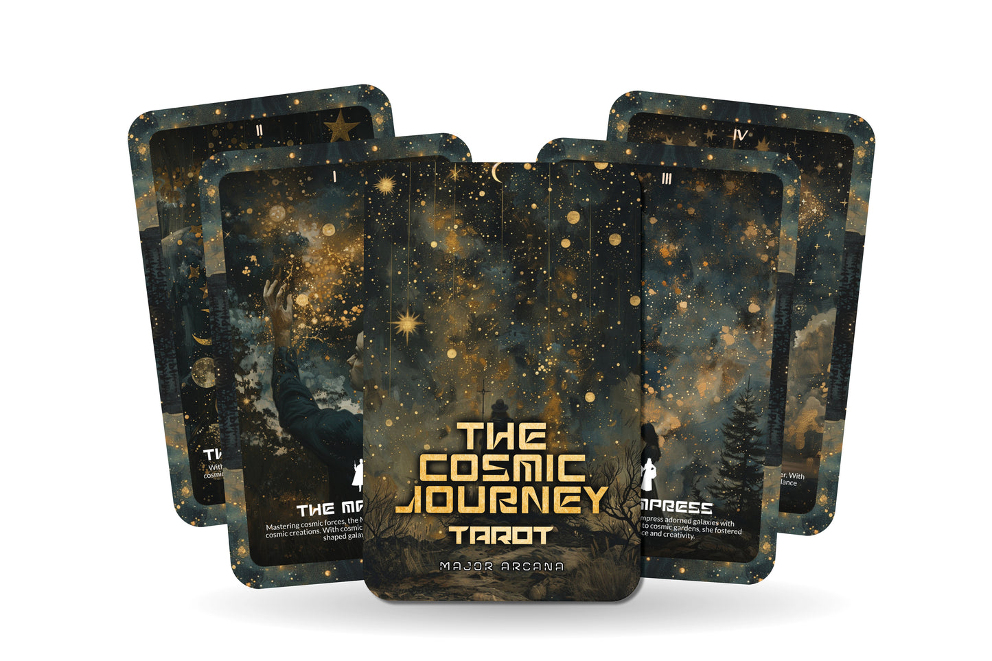 The Cosmic Journey Tarot - 22 Major Arcana - A unique spiritual journey - Traveling through the vast expanse of the cosmos for spiritual insight.