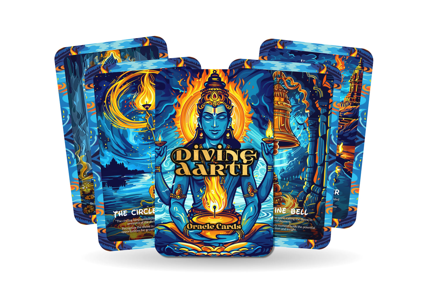 Divine Aarti Oracle Cards – 22 Cards Hindu Ritual Deck for Devotional Practices & Spiritual Connection