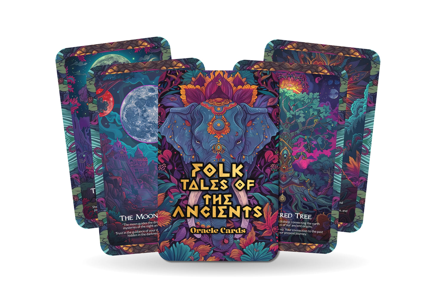 Folk Tales of the Ancients Oracle Cards – 22 Cards Myth & Legend Deck for Spiritual Learning & Ancestral Knowledge